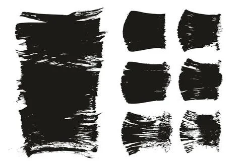 Flat Fan Brush Thick Long Background &amp; Straight Lines Mix High Detail Abstract Stock Illustration