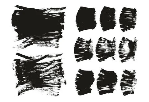 Flat Fan Brush Thick Long Background &amp; Straight Lines Mix High Detail Abstract Stock Illustration