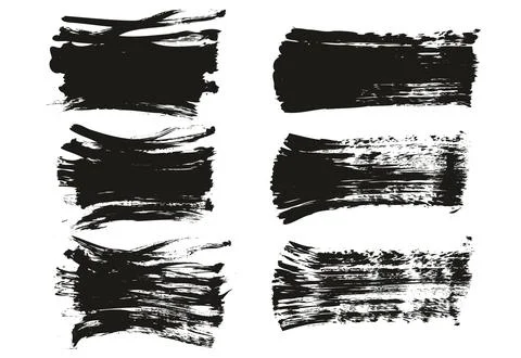 Flat Fan Brush Thick Long Background &amp; Straight Lines Mix High Detail Abstract Stock Illustration