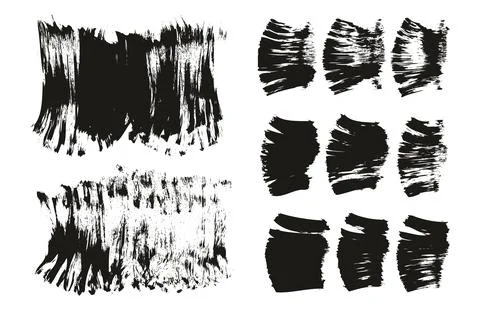 Flat Fan Brush Thick Short Background &amp; Straight Lines Mix High Detail Abstract Stock Illustration