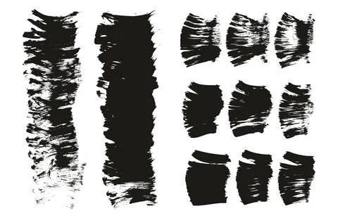 Flat Fan Brush Thick Short Background &amp; Straight Lines Mix High Detail Abstract Illustrazione stock