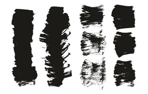 Flat Fan Brush Thick Short Background Mix High Detail Abstract Vector Stock Illustration