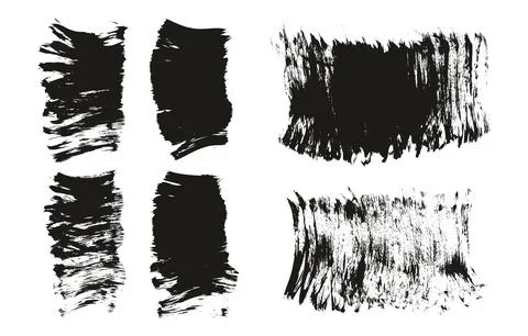 Flat Fan Brush Thick Short Background Mix High Detail Abstract Vector Stock Illustration
