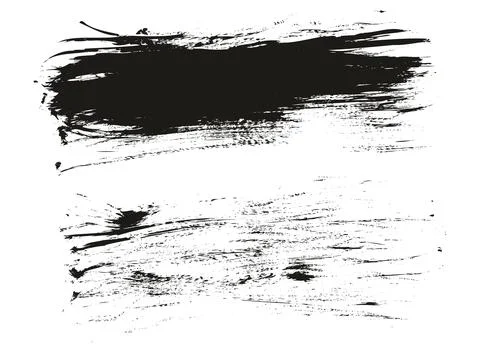 Flat Fan Brush Thin Long Background High Detail Abstract Vector Background Set Stock Illustration