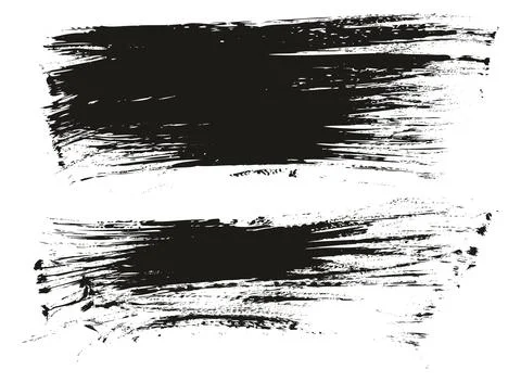 Flat Fan Brush Thin Long Background High Detail Abstract Vector Background Set Stock Illustration