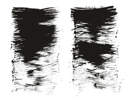 Flat Fan Brush Thin Long Background High Detail Abstract Vector Background Set Illustrazione stock