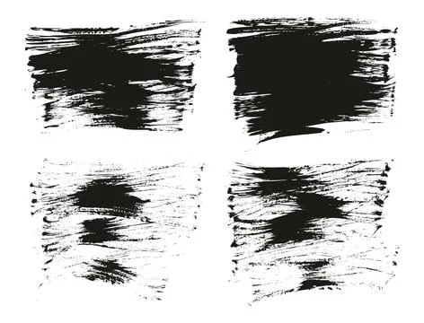 Flat Fan Brush Thin Long Background High Detail Abstract Vector Background Set Stock Illustration