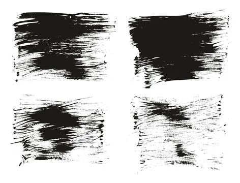 Flat Fan Brush Thin Long Background High Detail Abstract Vector Background Set Stock Illustration