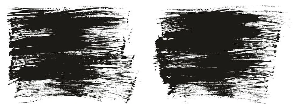 Flat Fan Brush Thin Long Background High Detail Abstract Vector Background Set Stock Illustration