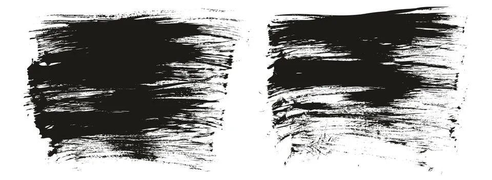 Flat Fan Brush Thin Long Background High Detail Abstract Vector Background Set Stock Illustration