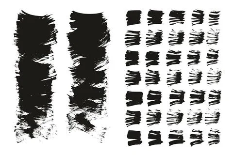 Flat Fan Brush Thin Short Background &amp; Straight Lines Mix High Detail Abstract Stock Illustration
