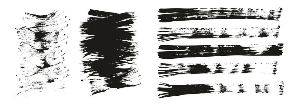Flat Fan Brush Thin Short Background &amp; Straight Lines Mix High Detail Abstract Illustrazione stock
