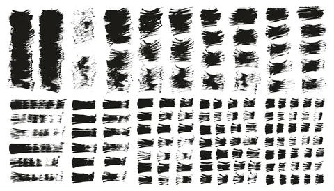 Flat Fan Brush Thin Short Background &amp; Straight Lines Mix High Detail Abstract Stock Illustration