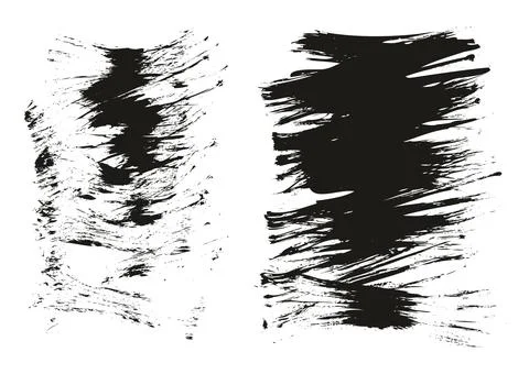 Flat Fan Brush Thin Short Background High Detail Abstract Vector Background Set Stock Illustration