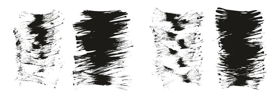 Flat Fan Brush Thin Short Background High Detail Abstract Vector Background Set Illustrazione stock