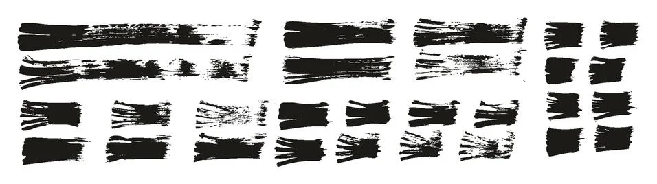 Flat Fan Brush Thin Straight Lines High Detail Abstract Vector Background Set イラスト素材