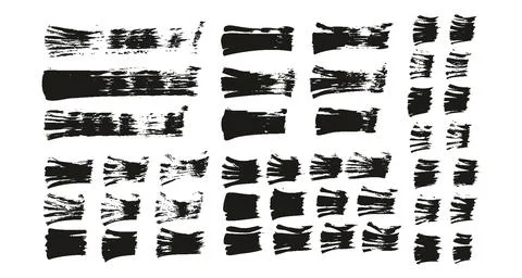Flat Fan Brush Thin Straight Lines High Detail Abstract Vector Background Set 스톡 일러스트