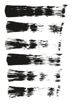 Flat Fan Brush Thin Straight Lines High Detail Abstract Vector Background Set イラスト素材