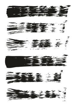 Flat Fan Brush Thin Straight Lines High Detail Abstract Vector Background Set イラスト素材