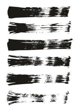 Flat Fan Brush Thin Straight Lines High Detail Abstract Vector Background Set Stockillustratie
