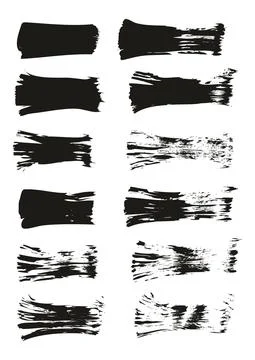 Flat Fan Brush Thin Straight Lines High Detail Abstract Vector Background Set Stockillustratie