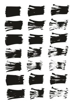 Flat Fan Brush Thin Straight Lines High Detail Abstract Vector Background Set 스톡 일러스트