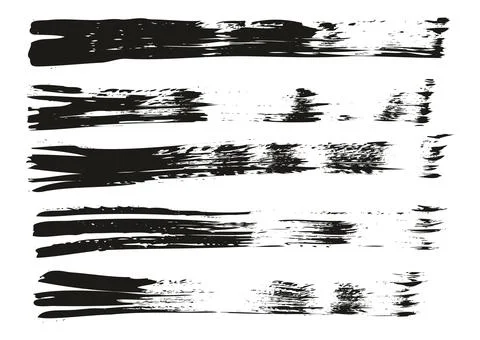 Flat Fan Brush Thin Straight Lines High Detail Abstract Vector Background Set 스톡 일러스트