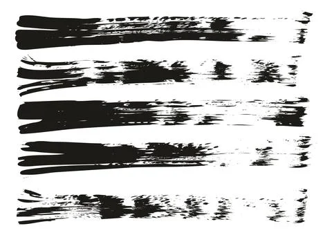 Flat Fan Brush Thin Straight Lines High Detail Abstract Vector Background Set イラスト素材