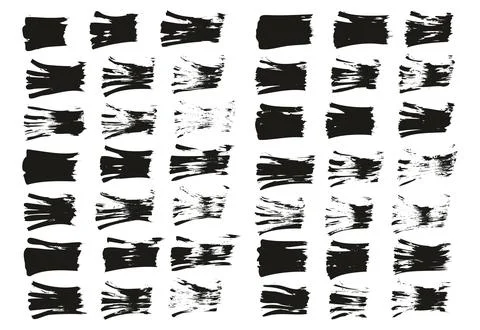Flat Fan Brush Thin Straight Lines High Detail Abstract Vector Background Set Stockillustratie
