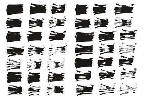 Flat Fan Brush Thin Straight Lines High Detail Abstract Vector Background Set Stockillustratie