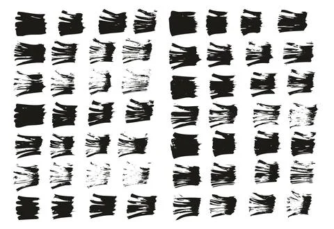 Flat Fan Brush Thin Straight Lines High Detail Abstract Vector Background Set 스톡 일러스트