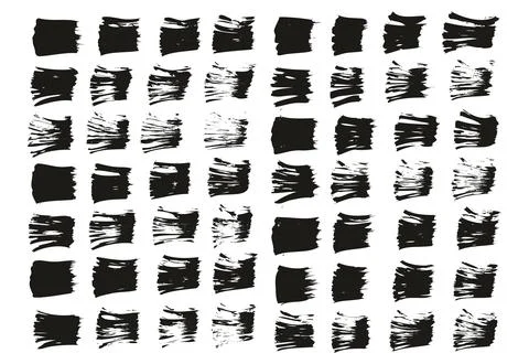 Flat Fan Brush Thin Straight Lines High Detail Abstract Vector Background Set Stockillustratie