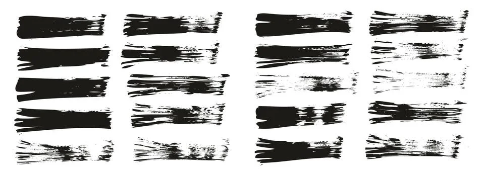 Flat Fan Brush Thin Straight Lines High Detail Abstract Vector Background Set Stockillustratie