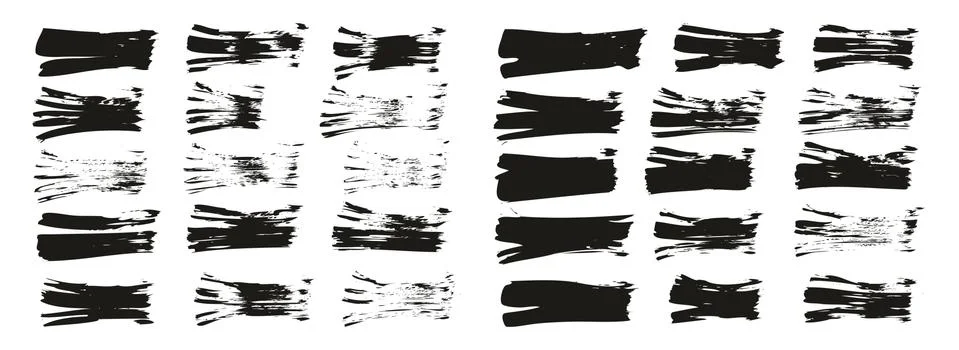 Flat Fan Brush Thin Straight Lines High Detail Abstract Vector Background Set 스톡 일러스트