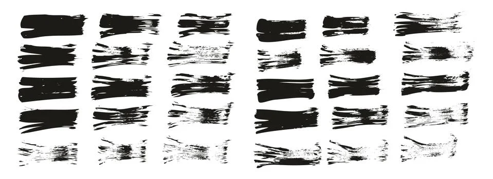 Flat Fan Brush Thin Straight Lines High Detail Abstract Vector Background Set Stockillustratie