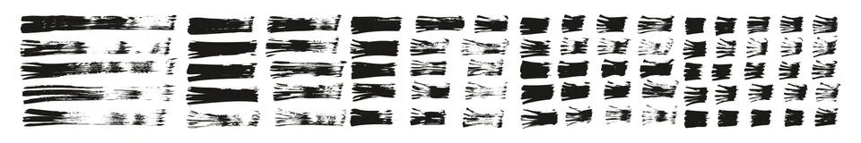 Flat Fan Brush Thin Straight Lines High Detail Abstract Vector Background Set イラスト素材