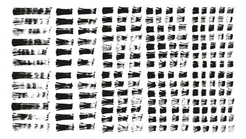 Flat Fan Brush Thin Straight Lines High Detail Abstract Vector Background Set Stock Illustration