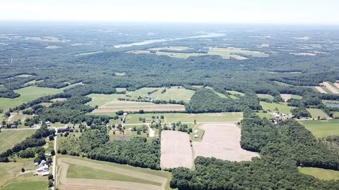 Flat Farmland Stock Footage 92697560