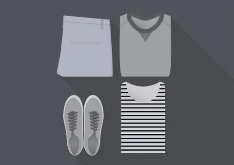 Flat Fashion 스톡 일러스트