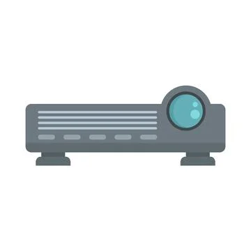 Flat film projector icon flat isolated Stock Illustration