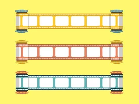 Flat film strip vector design Stock Illustration