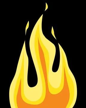 Flat Fire and Flames Illustration Stock Illustration