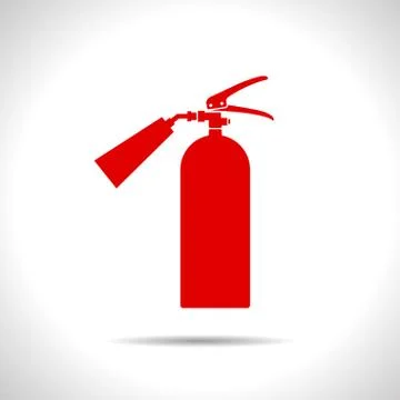 Flat fire extinguisher Stock Illustration