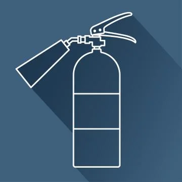 Flat fire extinguisher Stock Illustration