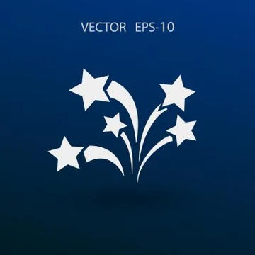Flat a firework icon. Vector 스톡 일러스트