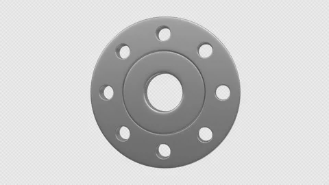 Flat Flange Rotating on a Transparent Background. Seamless Loop. 4K Stock Footage 305979776