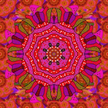 Flat Flower Elements Design. Colour Spring Theme seamless pattern Background. Ve Stock Illustration