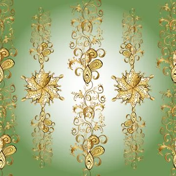 Flat Flower Elements Design. Colour Spring Theme seamless pattern Background. Ve イラスト素材