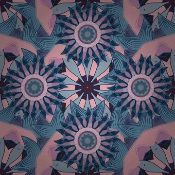 Flat Flower Elements Design. Cute fabric pattern. Print. Colour Summer Theme sea Illustrazione stock