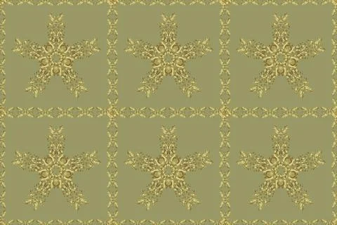 Flat Flower Elements Design. Seamless flowers pattern. In asian textile style. C イラスト素材
